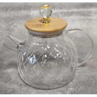 Чайник-заварник1.0л з бамбуковою кришкою