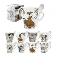 Чашка з ложкою Кокетка 340мл