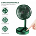 Вентилятор портативний настільний Telescopic Folding Fan Green 