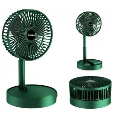Вентилятор портативний настільний Telescopic Folding Fan Green 