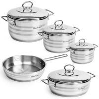 Набір посуду SS "HausRoland" інд.дно 9пр/наб