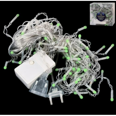 Гирлянда бахрома светодиодная "Green" 3м*25-50см 96led