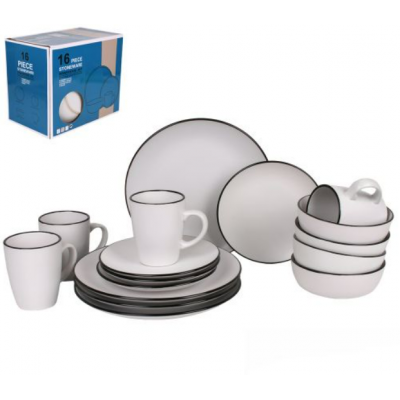 Набір столового посуду 16пр/наб (тарілка 26+20см, супниця 15см, чашка 420мл)