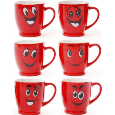 Чашка "Смайлик"червона