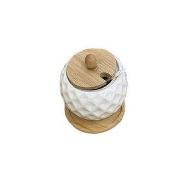 Банка з ложкою на бамбуковій підставці 280мл Банка з ложкою на бамбуковій підставці 280мл