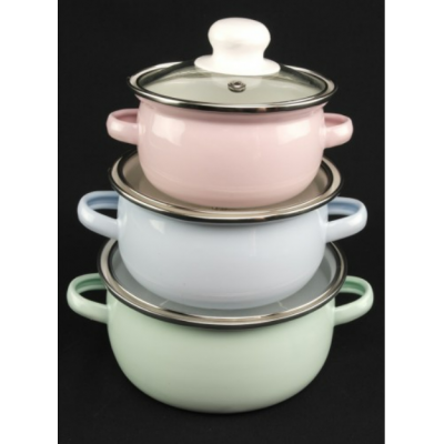 Набір каструль (6 предметів) Емаль 2054 Набір каструль (6 предметів) Емаль 2054