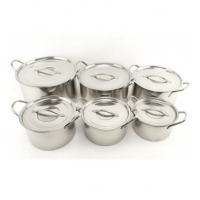  Набір каструль (6 шт.)з нержавіючий сталі