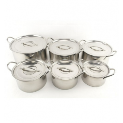  Набір каструль (6 шт.)з нержавіючий сталі