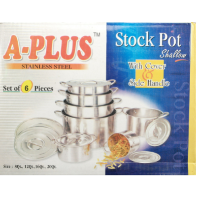 Набір каструль (6 шт.)з нержавіючий сталі Набір каструль (6 шт.)з нержавіючий сталі