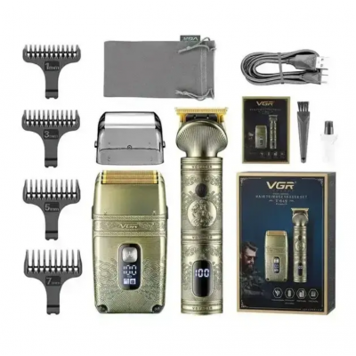 Тример електробритва набір акумуляторна підзарядка від USB VGR V-649 