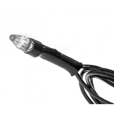 Гірлянда чорний провід прозора конічна лампа 500LED (білий) LED500W-2 