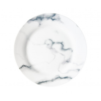 Тарілка 9' Білий мармур