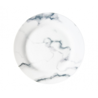 Тарілка 9' Білий мармур