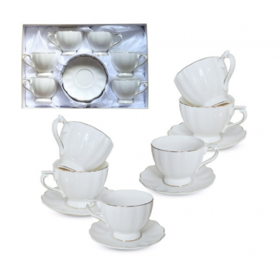 Сервіз чайний 12пр. "Лауретта" ( чашка 240мл, блюдце 14см)