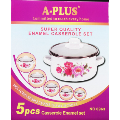  Набір каструль 5 шт Емаль