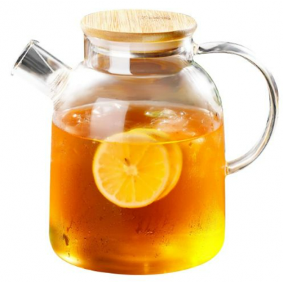 Заварник-графін "Fusion" 1.8л з пружиною-ситом та бамбуковою кришкою