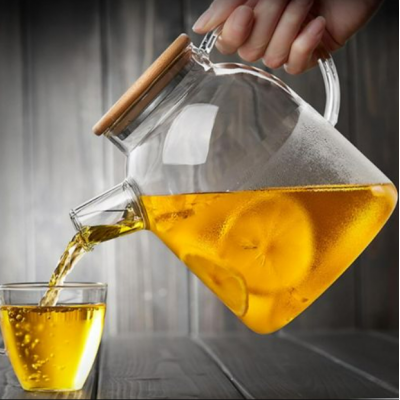 Заварник-графін "Fusion" 1.8л з пружиною-ситом та бамбуковою кришкою