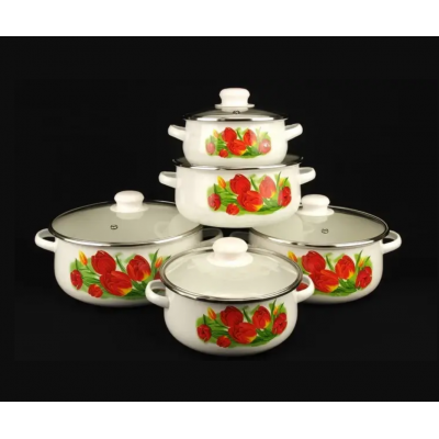  Набір каструль 5 шт Емаль