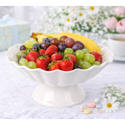 Фруктівниця порцеляна "Хризантема" 26.5*26.5*11см