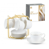  Сервіз чайний 12ел.на стійці "Франческа" ( чашка 230мл, блюдце 14см)